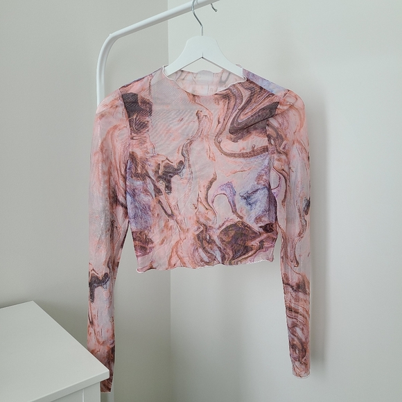 SHEIN sheer crop top - Picture 1 of 5